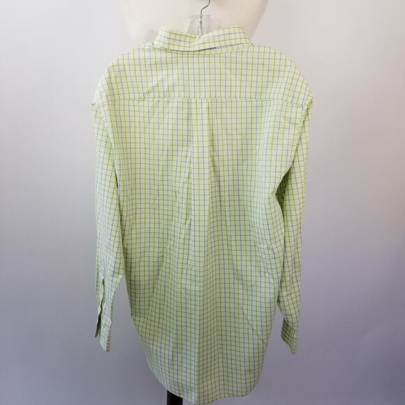 Brooks Brothers Green Yellow Blue No Iron  Button Down Nice Size Medium - Picture 2 of 4